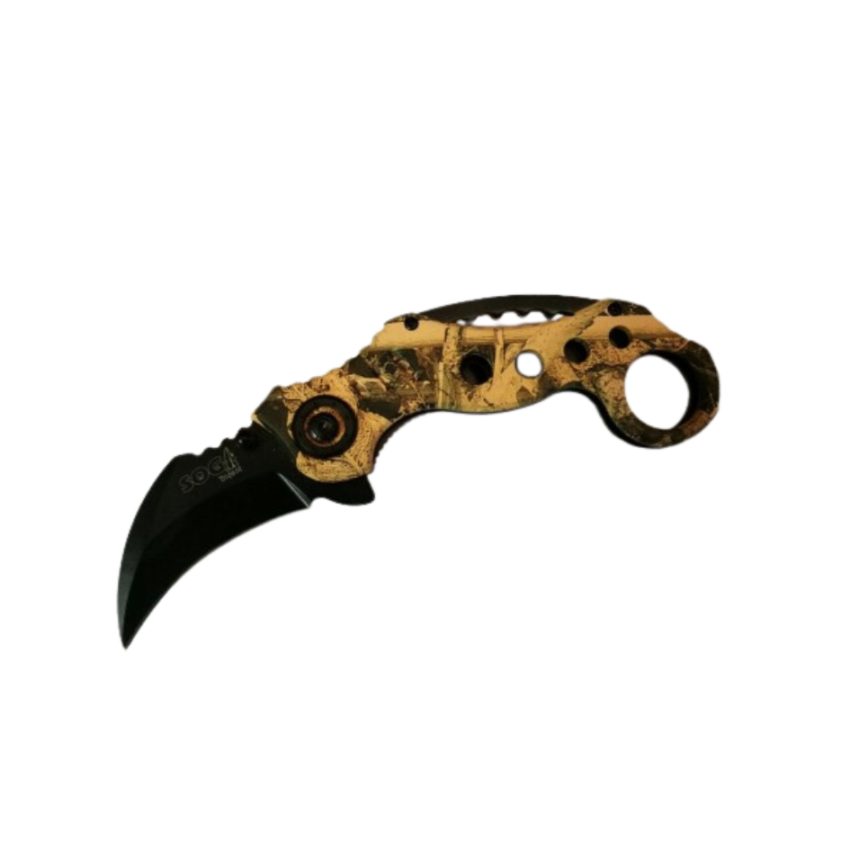 Cuchillo Karambit de Acero Inoxidable · Coyote