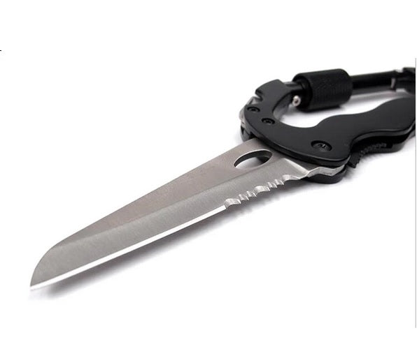 Mosquetón Cuchillo Multiherramienta 5 en 1
