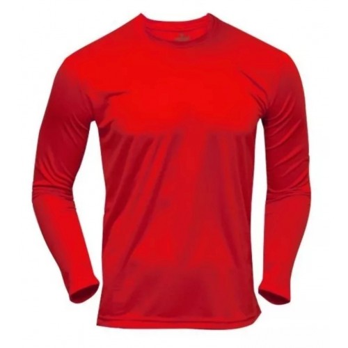 Polera Poliéster Manga Larga Unisex · Rojo