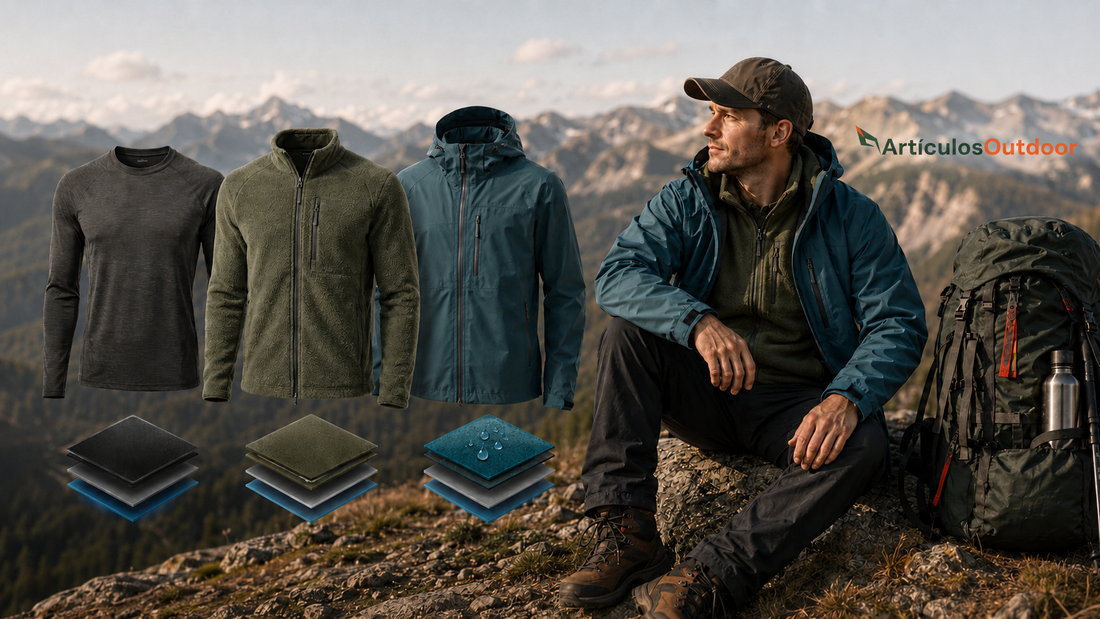 Cómo vestirse por capas para trekking y camping en Chile