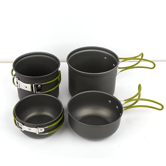 Set de Ollas Outdoor para 2-3 Personas – Ligero y Compacto