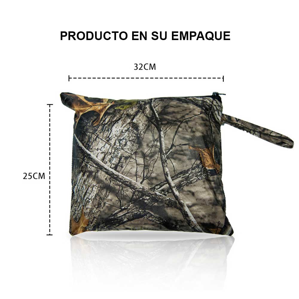 Poncho o Capa para Lluvia Camuflado – Impermeable y Multifuncional