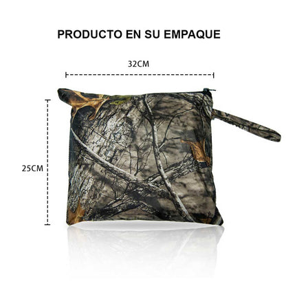 Poncho o Capa para Lluvia Camuflado – Impermeable y Multifuncional