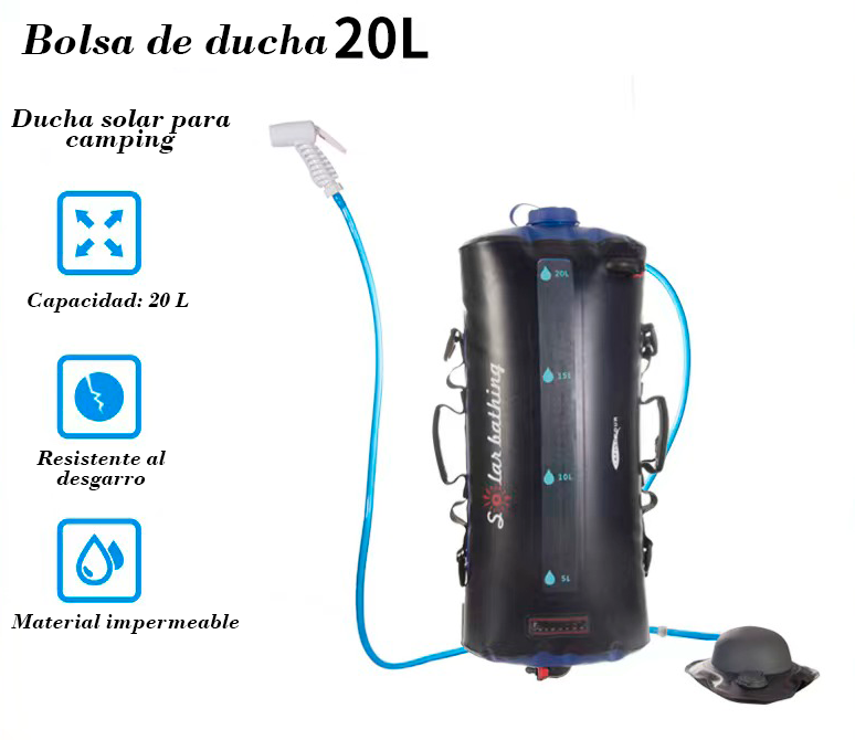 Ducha Solar con Marcador de Temperatura