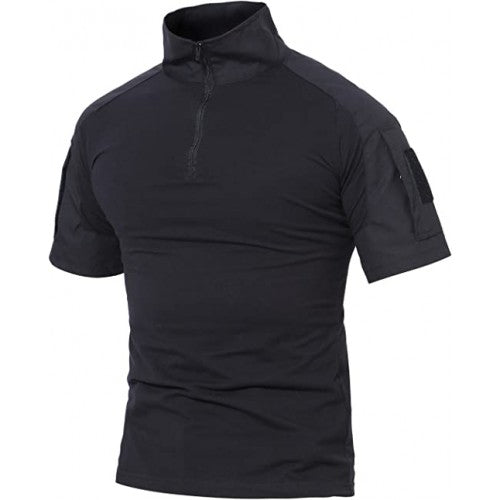 Polera Táctica Manga Corta · Negro