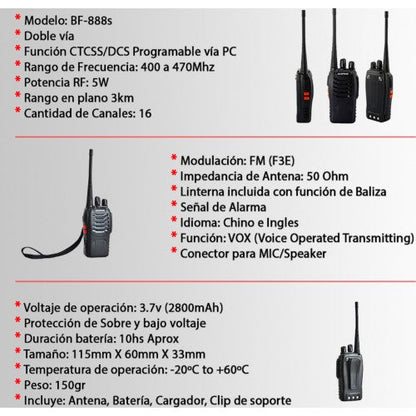 Radio UHF Baofeng BF-888S