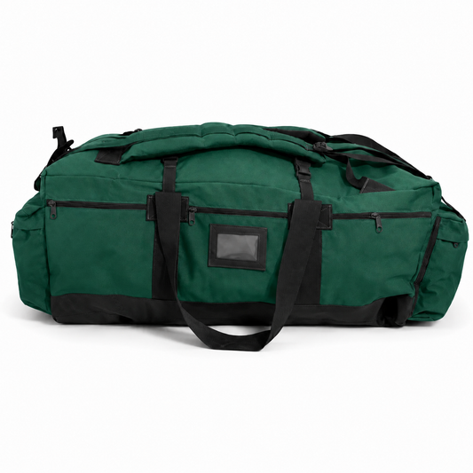 Mochila + Bolso Outdoor 90L Doble Finalidad Verde · Fabricación Nacional