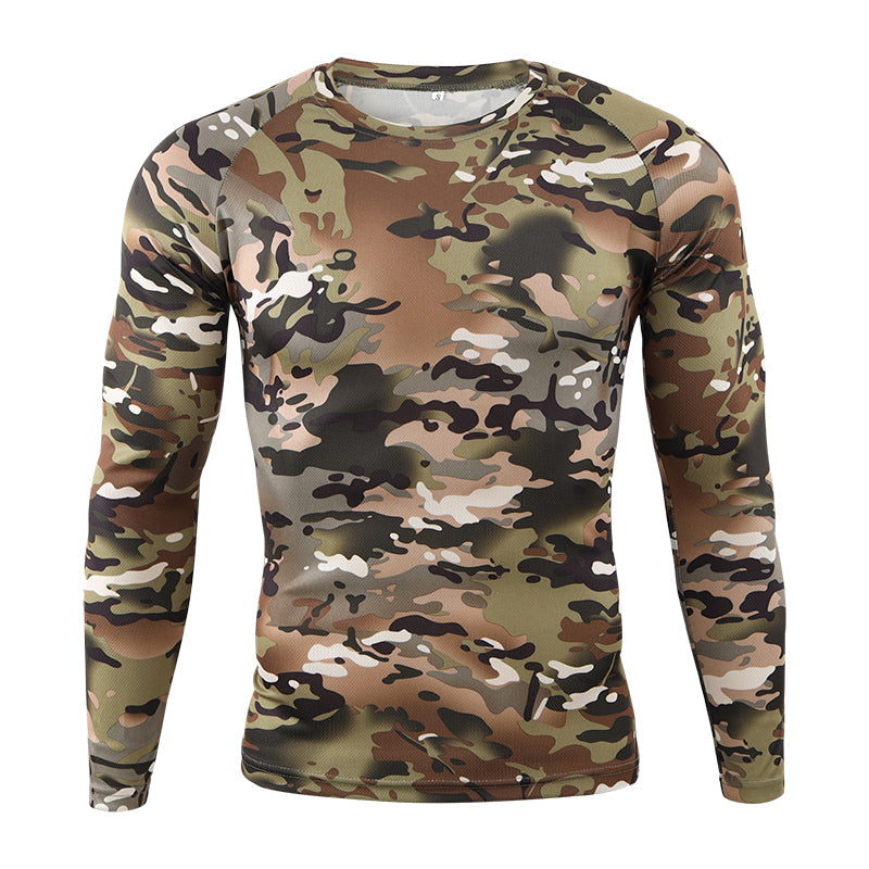 Camiseta Manga Larga Camuflaje Táctico para Hombre