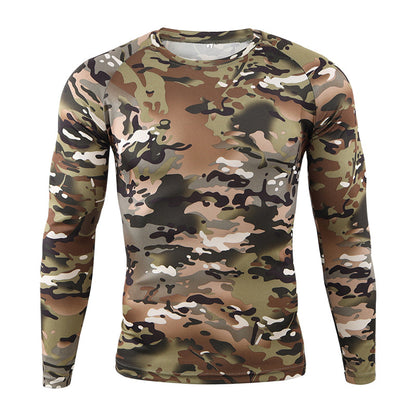 Camiseta Manga Larga Camuflaje Táctico para Hombre