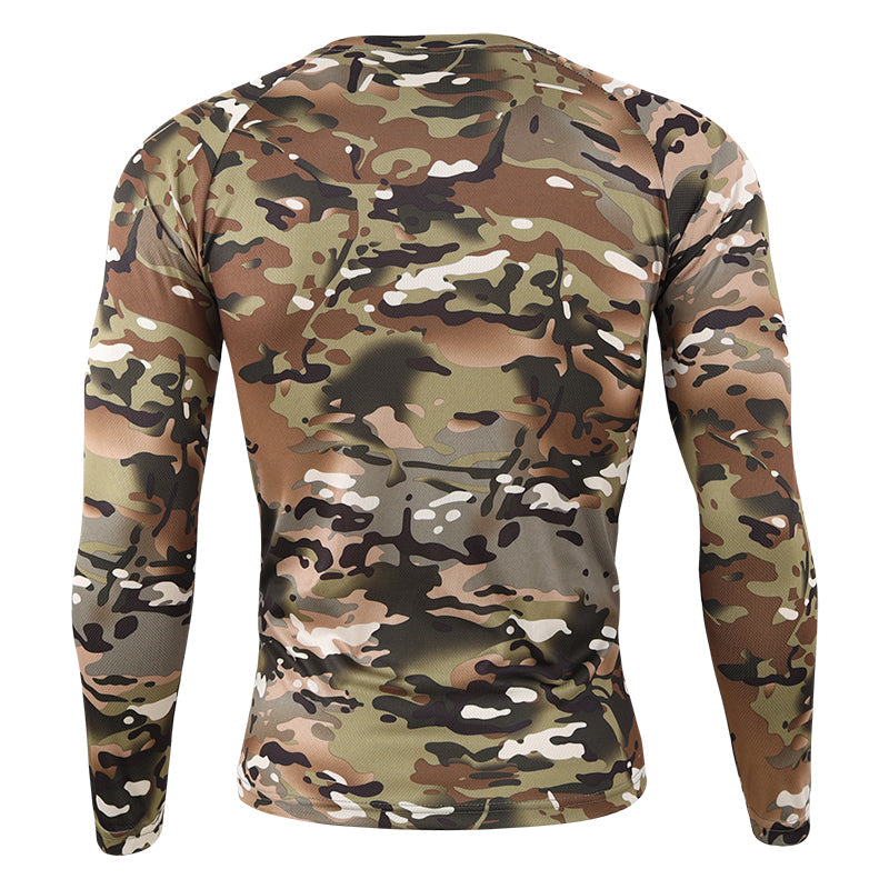 Camiseta Manga Larga Camuflaje Táctico para Hombre