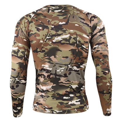 Camiseta Manga Larga Camuflaje Táctico para Hombre