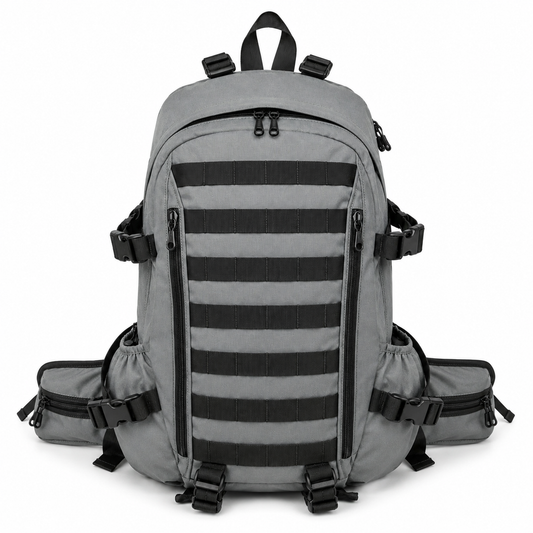 Mochila Táctica Outdoor 35L (Modelo 1) Gris · Fabricación Nacional