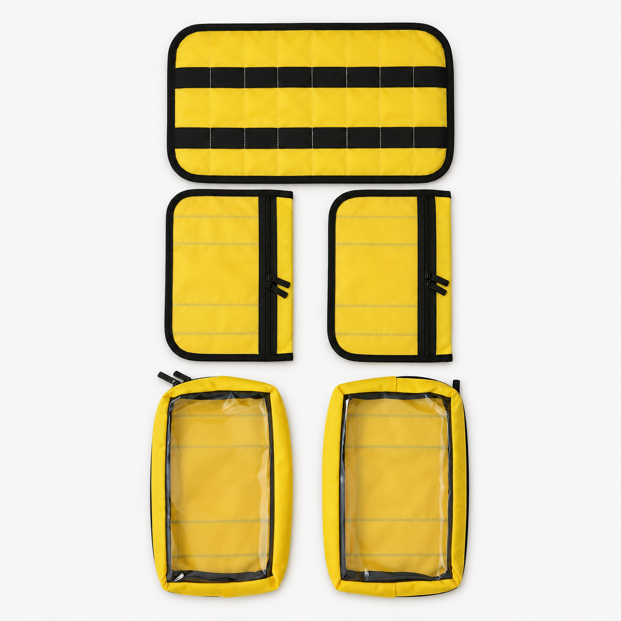Mochila Táctica de Primeros Auxilios Modular Negra con Interior Aluminizado y Cruz Reflectante