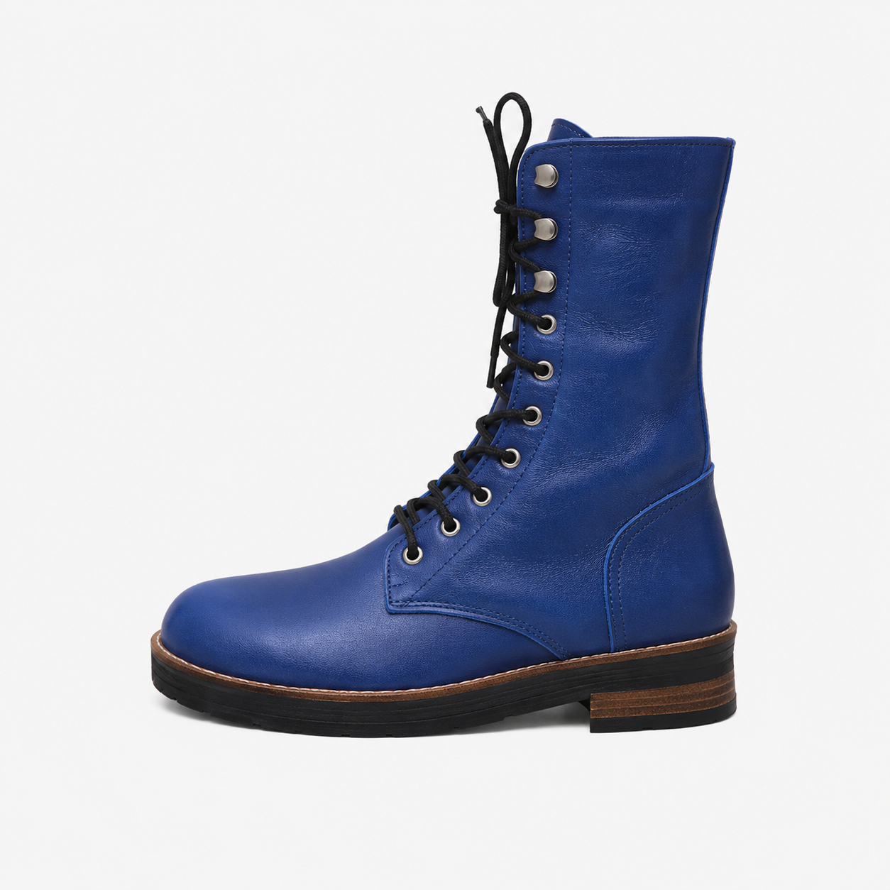 Botas de Mujer de Cuero · Azul · Fabricación Nacional