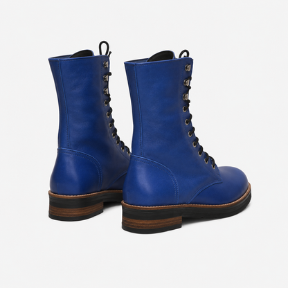 Botas de Mujer de Cuero · Azul · Fabricación Nacional