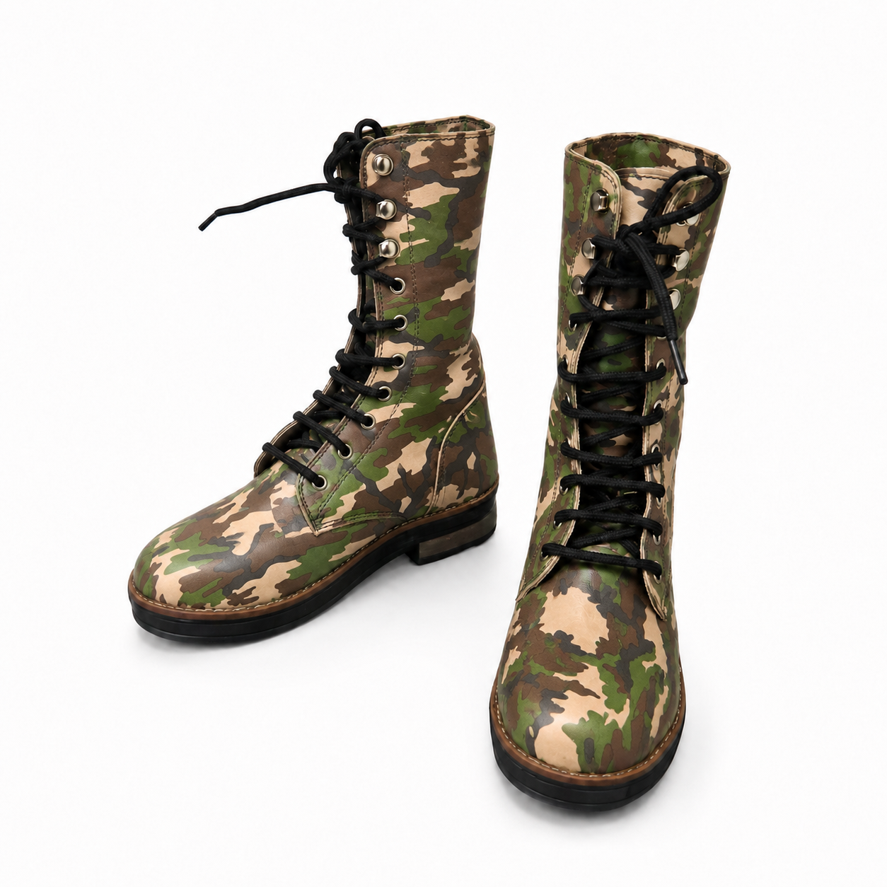Botas de Mujer de Cuero · Mimetismo · Fabricación Nacional