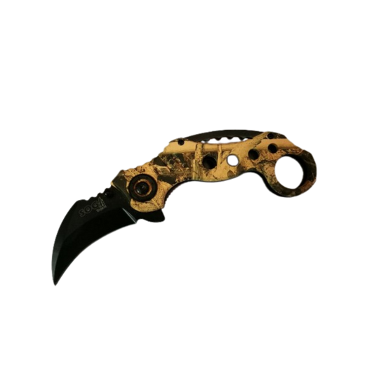 Cuchillo Karambit de Acero Inoxidable · Coyote
