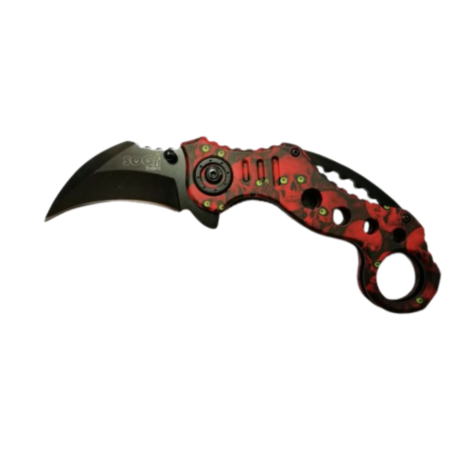 Cuchillo Karambit de Acero Inoxidable · Rojo
