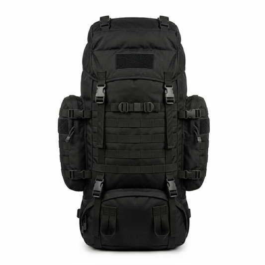 Mochila Táctica Outdoor 90L Cordura 1000D negra fabricación nacional