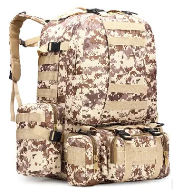 Mochila Táctica Importada 65 Litros con 2 Pouch y Banano
