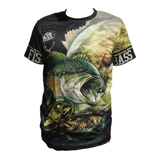 Polera de Pesca – Diseño Bass Fishing 3D
