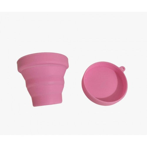 Vasos Plegables de Silicona con Tapa