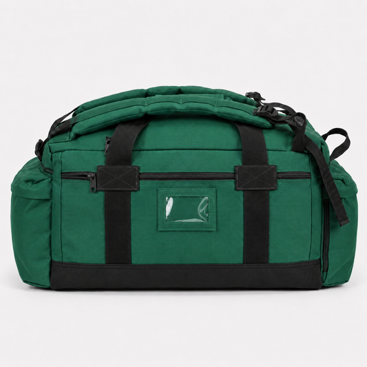 Mochila + Bolso Outdoor 65L Doble Finalidad Verde · Fabricación Nacional