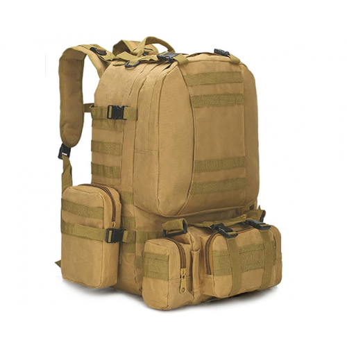 Mochila Táctica Importada 65 Litros con 2 Pouch y Banano