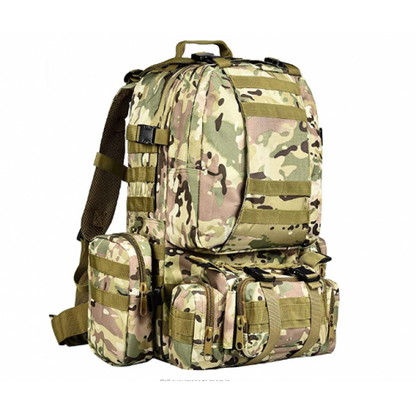 Mochila Táctica Importada 65 Litros con 2 Pouch y Banano
