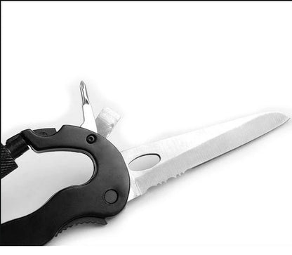 Mosquetón Cuchillo Multiherramienta 5 en 1