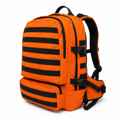 Mochila Táctica Outdoor 40L (Modelo 2) Naranja · Fabricación Nacional
