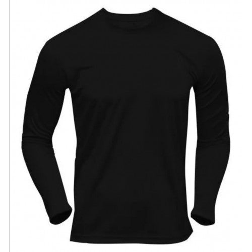 Polera Poliéster Manga Larga Unisex · Negro