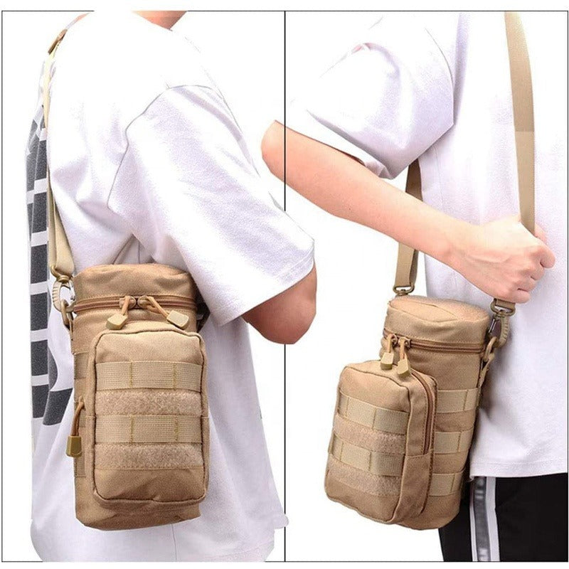 Pouch Porta Botella Táctico · Sistema MOLLE