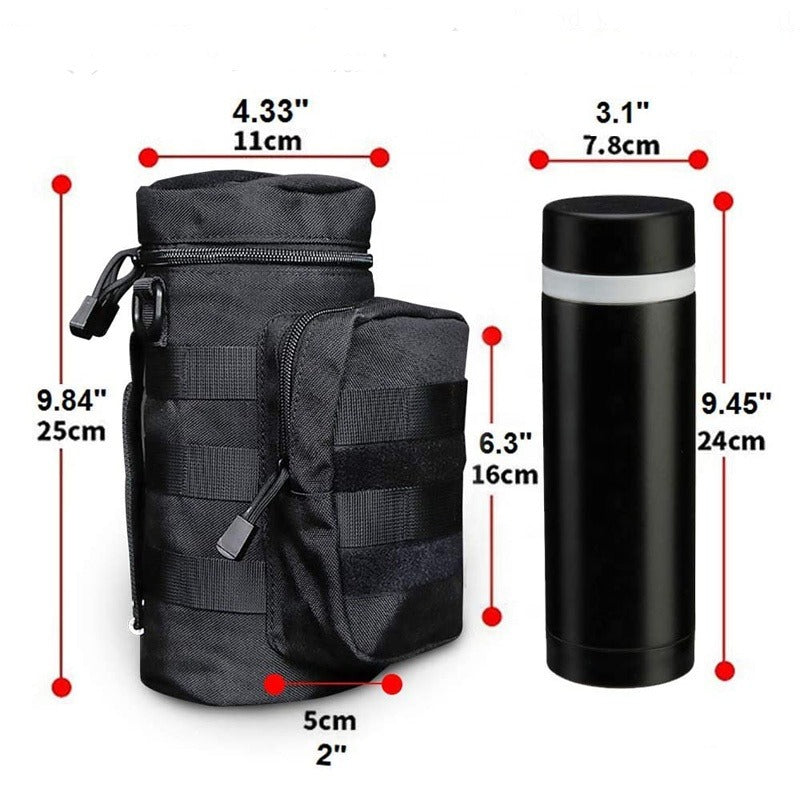 Pouch Porta Botella Táctico · Sistema MOLLE