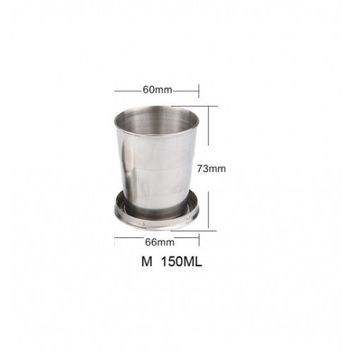 Vaso Plegable de Acero Inoxidable 150 ml