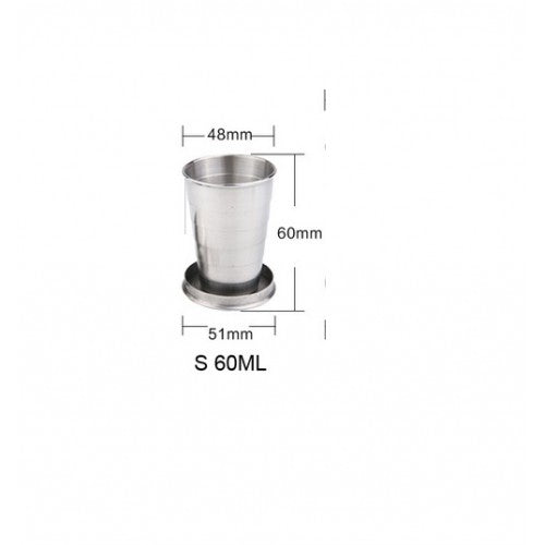 Vaso Plegable de Acero Inoxidable 60 ml